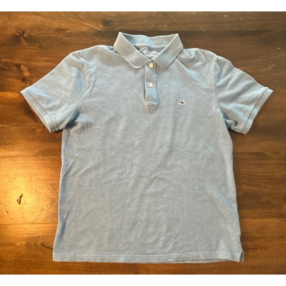 Vineyard Vines Polo Shirt XS Light Blue Short Sleeve Stretch Pique